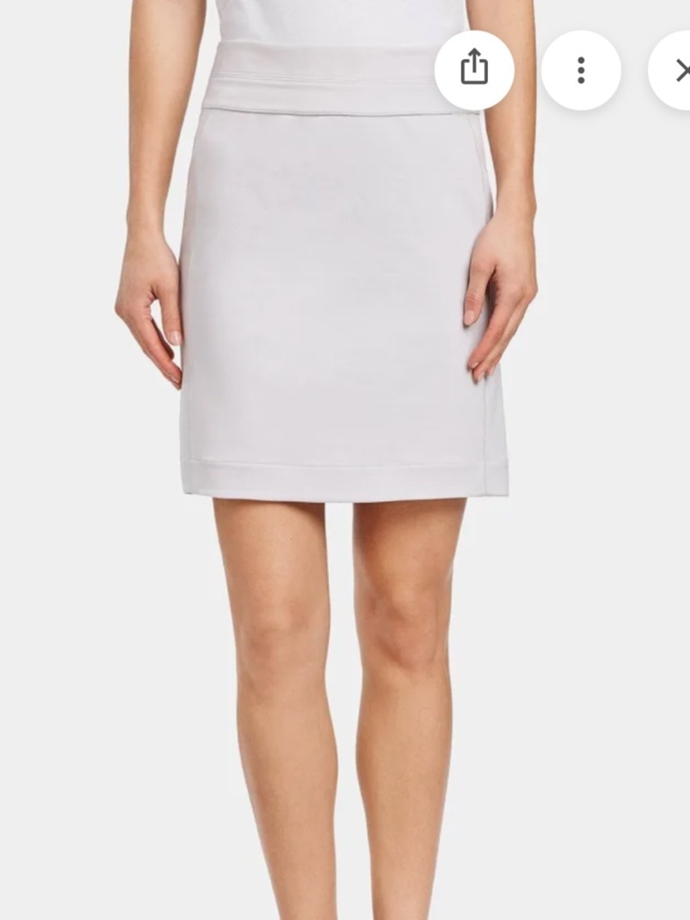 Standard James Perse light gray cotton stretch Front or back Zip Mini Skirt